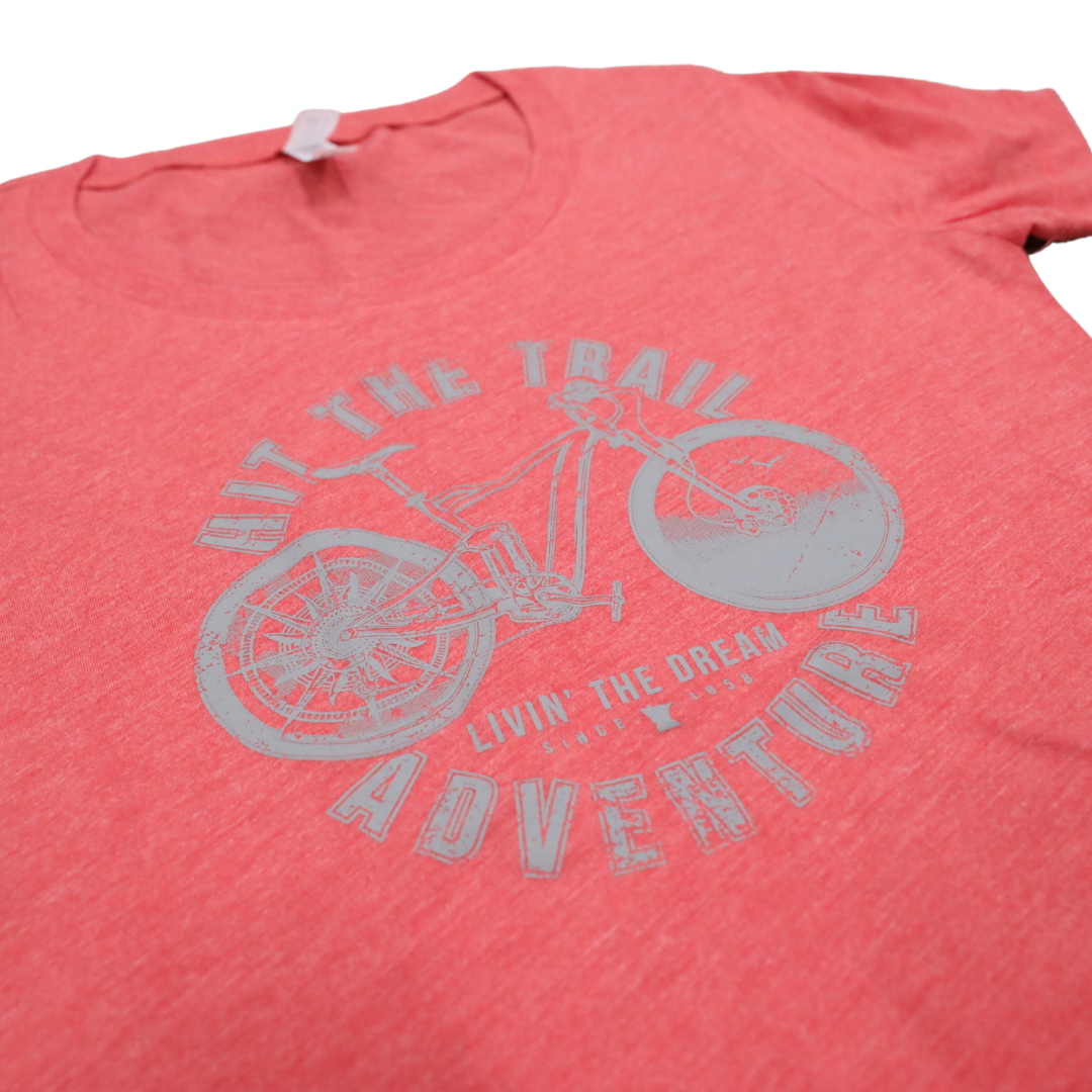 Livin' The Dream MN - Bicycle - Ladies Red Short Sleeve T-Shirt