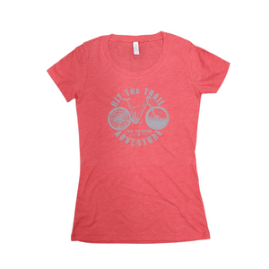 Livin' The Dream MN - Bicycle - Ladies Red Short Sleeve T-Shirt