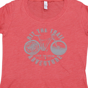 Livin' The Dream MN - Bicycle - Ladies Red Short Sleeve T-Shirt