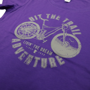 Livin' The Dream MN - Bicycle Purple Ladies T-Shirt