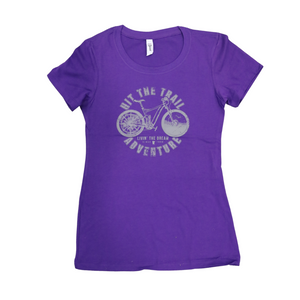 Livin' The Dream MN - Bicycle Purple Ladies T-Shirt