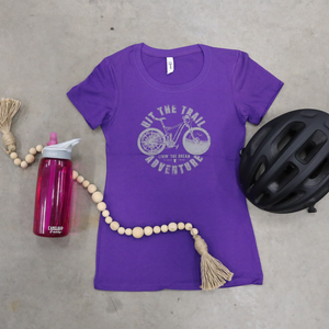 Livin' The Dream MN - Bicycle Purple Ladies T-Shirt