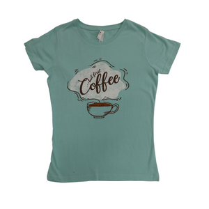 But First Coffee Soft Green T-Shirt