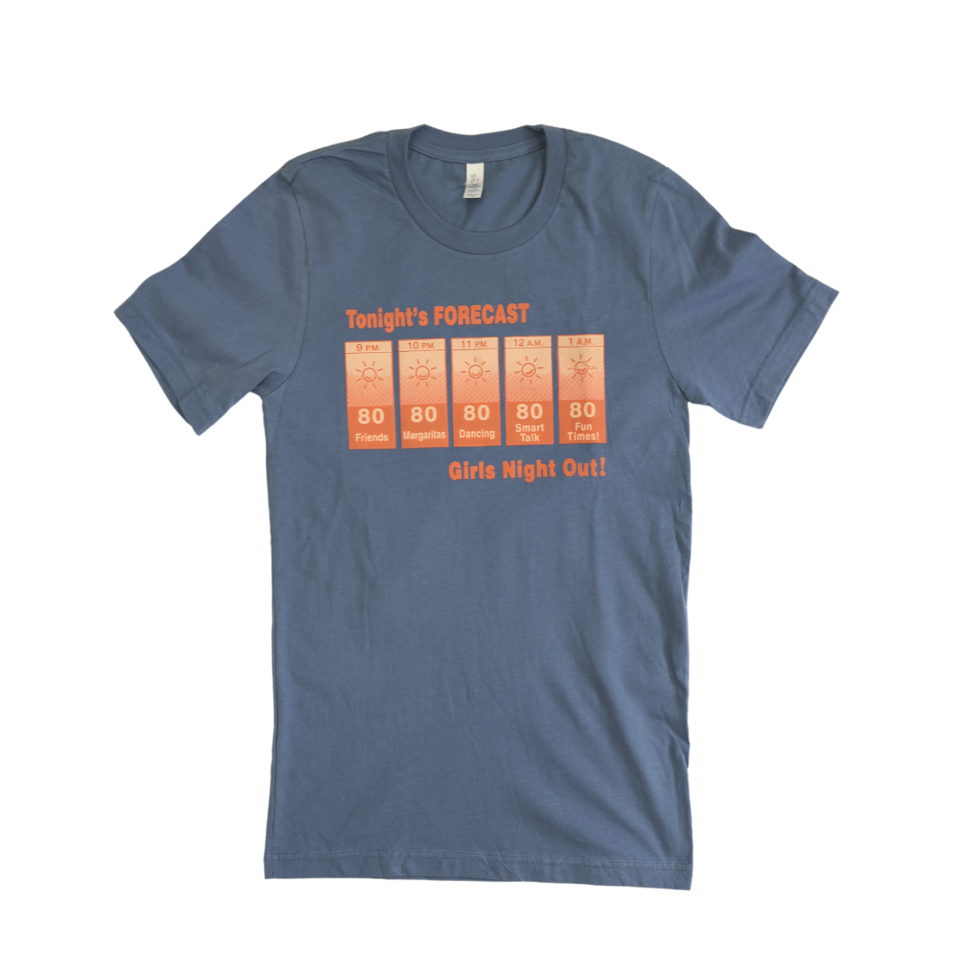 Tonight's Forecast - Gray Blue Unisex Short Sleeve T-Shirt