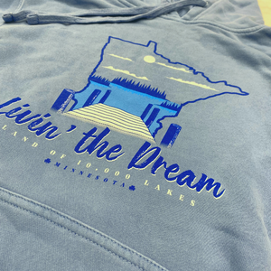 Livin' The Dream MN - Lake Life Light Blue Unisex Hoodie