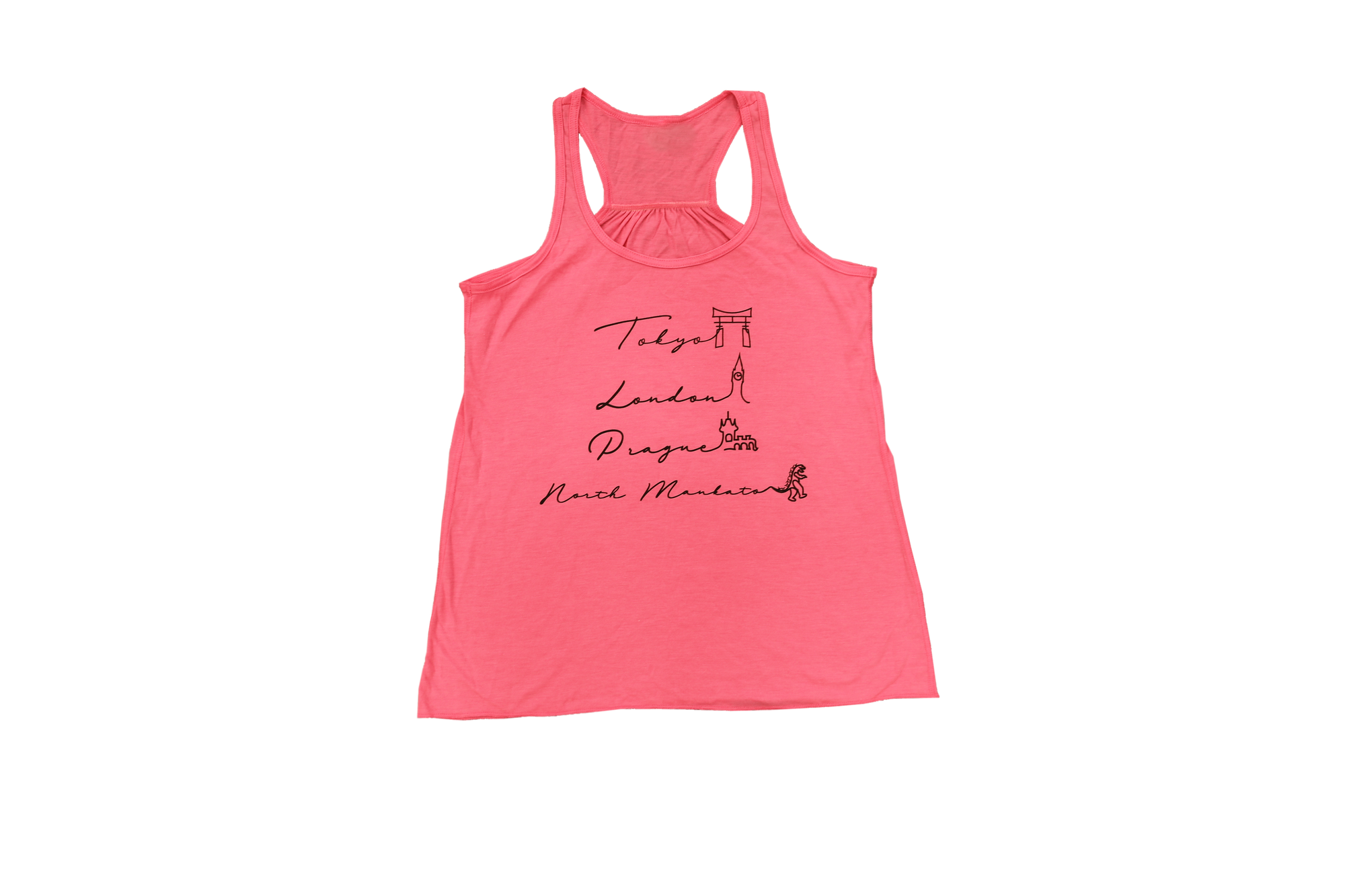 North Mankato Proud - Hot Pink Ladies Flowy Tank Top