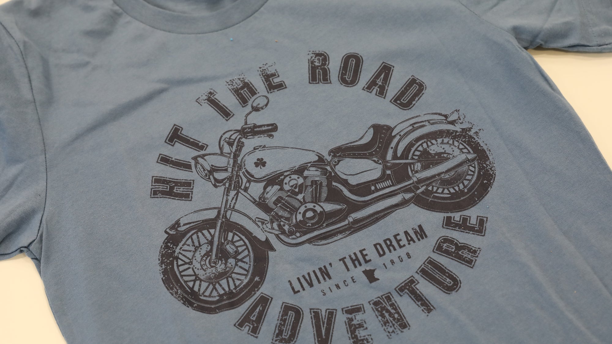 Livin' The Dream MN - Motorcycle - Steel Blue Unisex T-Shirt