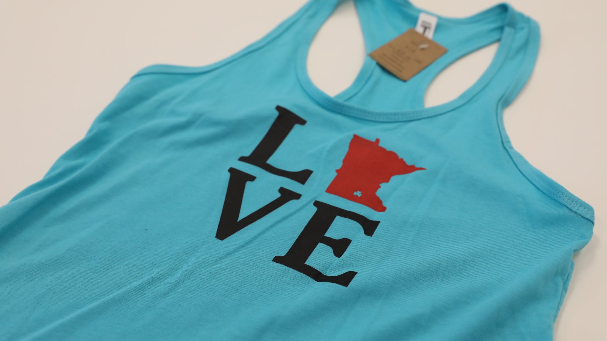 Love MN Ladies Teal  Tank Top