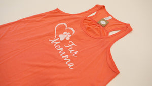 Fur Momma Sunset Orange Flowy Tank