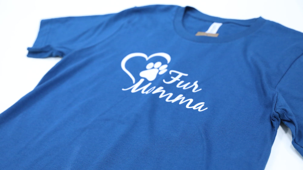 Fur Momma Blue Short Sleeve T-Shirt