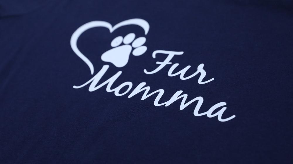 Fur Momma Navy Blue Long Sleeve T-Shirt