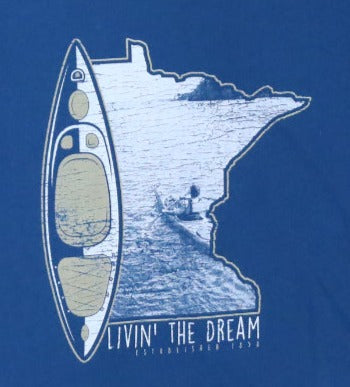 Livin' The Dream MN - Kayak - Unisex Deep Teal T-shirt