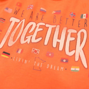 Livin' The Dream MN - Original Better Together Sunset Orange Flowy Tank Top