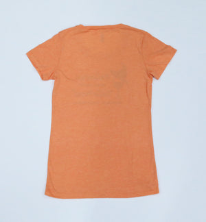 Halloween Ladies Slim Cut Sunset Orange T-shirt