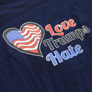 Love Trumps Hate Navy Blue Long Sleeve T-Shirt