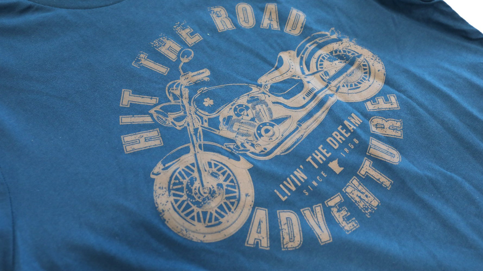 Livin' The Dream MN - Motorcycle - Deep Teal Short Sleeve Unisex T-Shirt