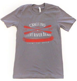 Livin' The Dream MN - Explore Every River Short Sleeve Gray T-Shirt