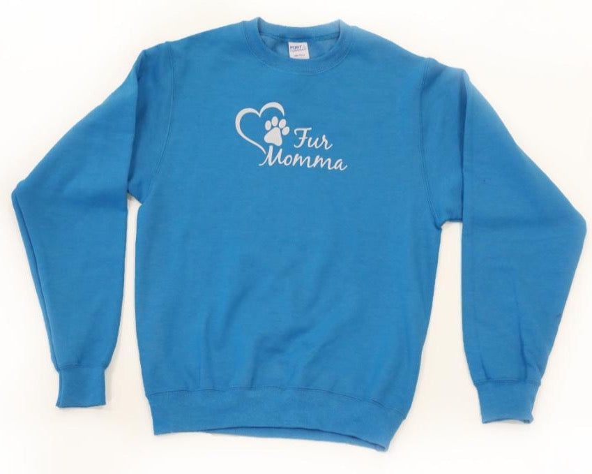Fur Momma Turquoise Crewneck Sweatshirt
