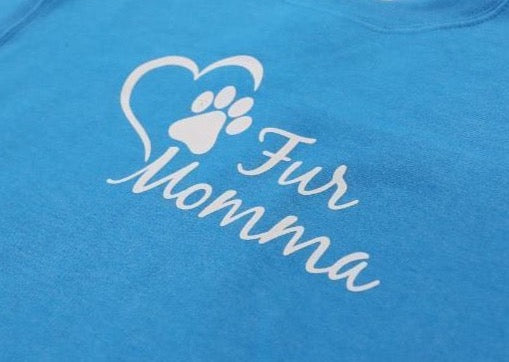 Fur Momma Turquoise Crewneck Sweatshirt