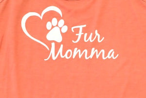 Fur Momma Sunset Orange Flowy Tank