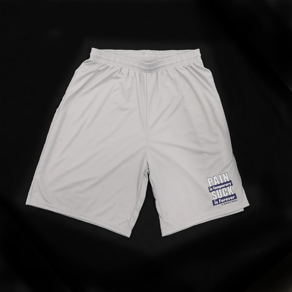 Pain is Temporary - Performance shorts (Light Gray)