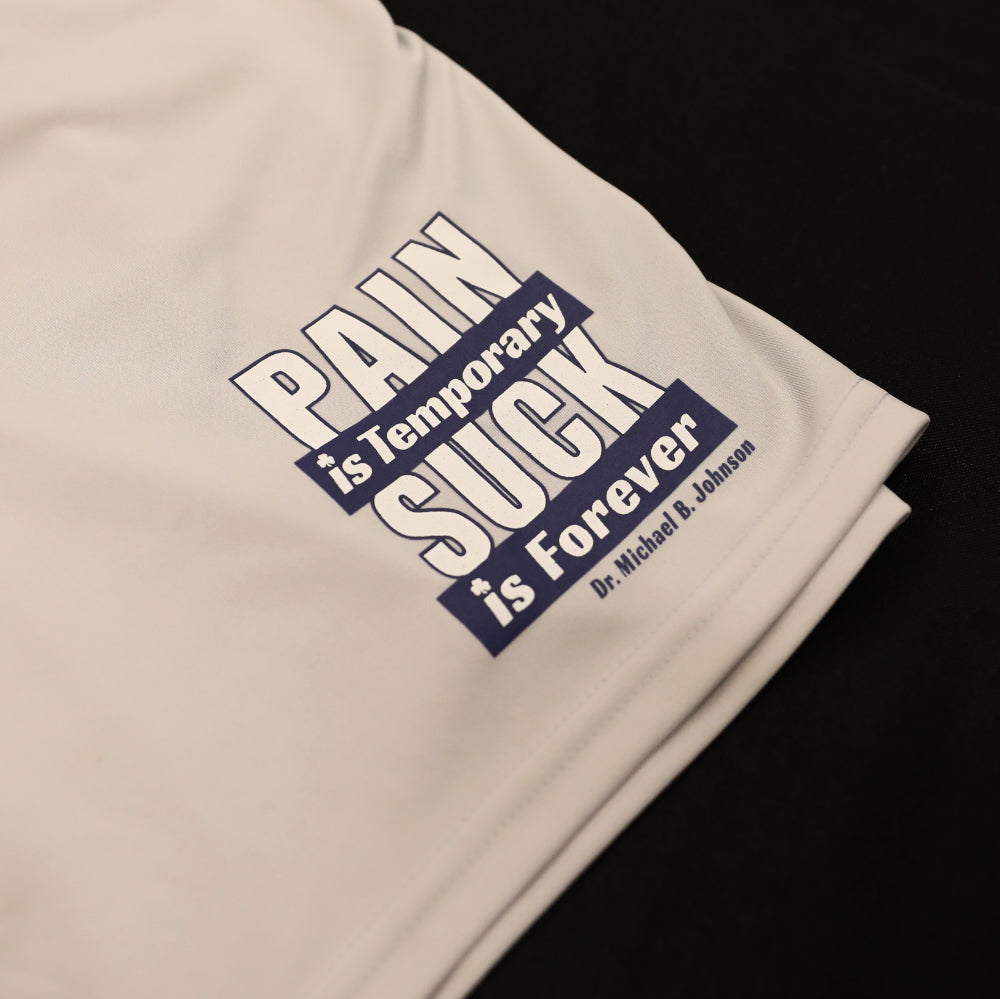 Pain is Temporary - Performance shorts (Light Gray)
