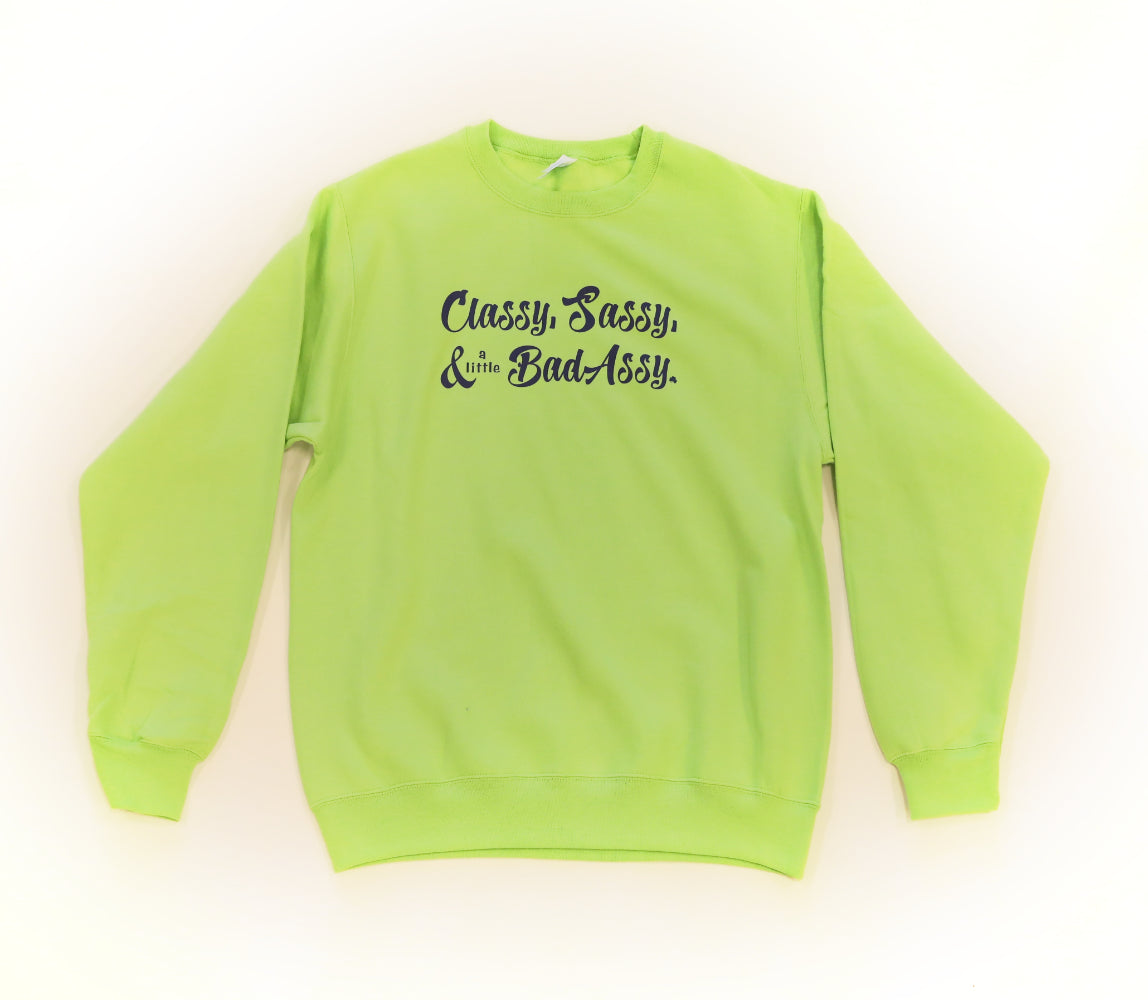 Classy Sassy &... Green Crewneck Sweatshirt