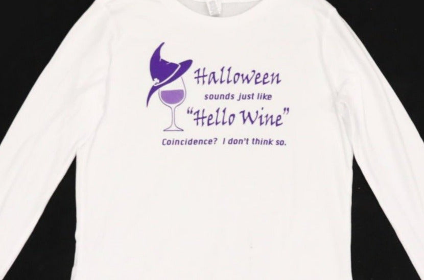 Halloween/Hello Wine Long Sleeve T-shirt