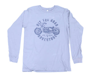 Livin' The Dream MN - Motorcycle - Long Sleeve Storm Gray T-Shirt