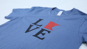 Love MN Steel Blue Short Sleeve T-Shirt