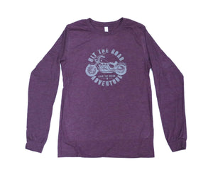 Livin' The Dream MN - Motorcycle -Long Sleeve Heather Mauve Unisex T-Shirt