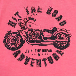 Livin' The Dream MN - Motorcycle - Pink Flowy Ladies Tank Top