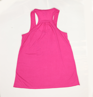 Dogs Before Dudes Flowy Tank in Fuchsia