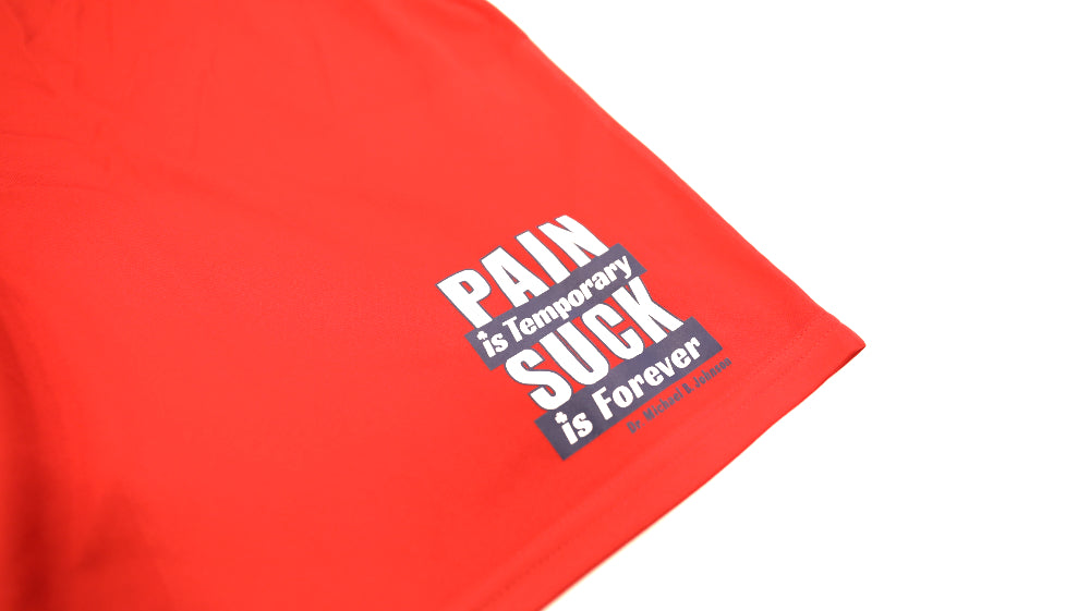 Pain is Temporary - Performance Shorts (Red)